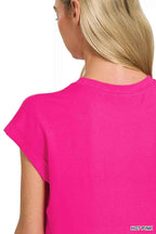 Zenana Brushed Dty Microfiber Top & Biker Shorts THRIXINE