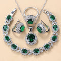Earrings Necklace And Ring For Women 4 PCs Set