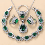 Earrings Necklace And Ring For Women 4 PCs Set