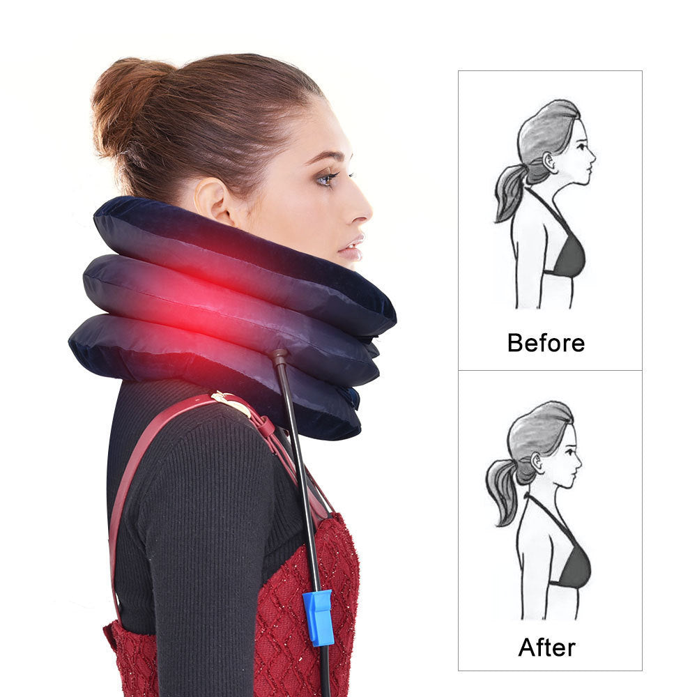 Portable Household Neck Stretching Instrument Inflatable Neck Support Pi-Mart