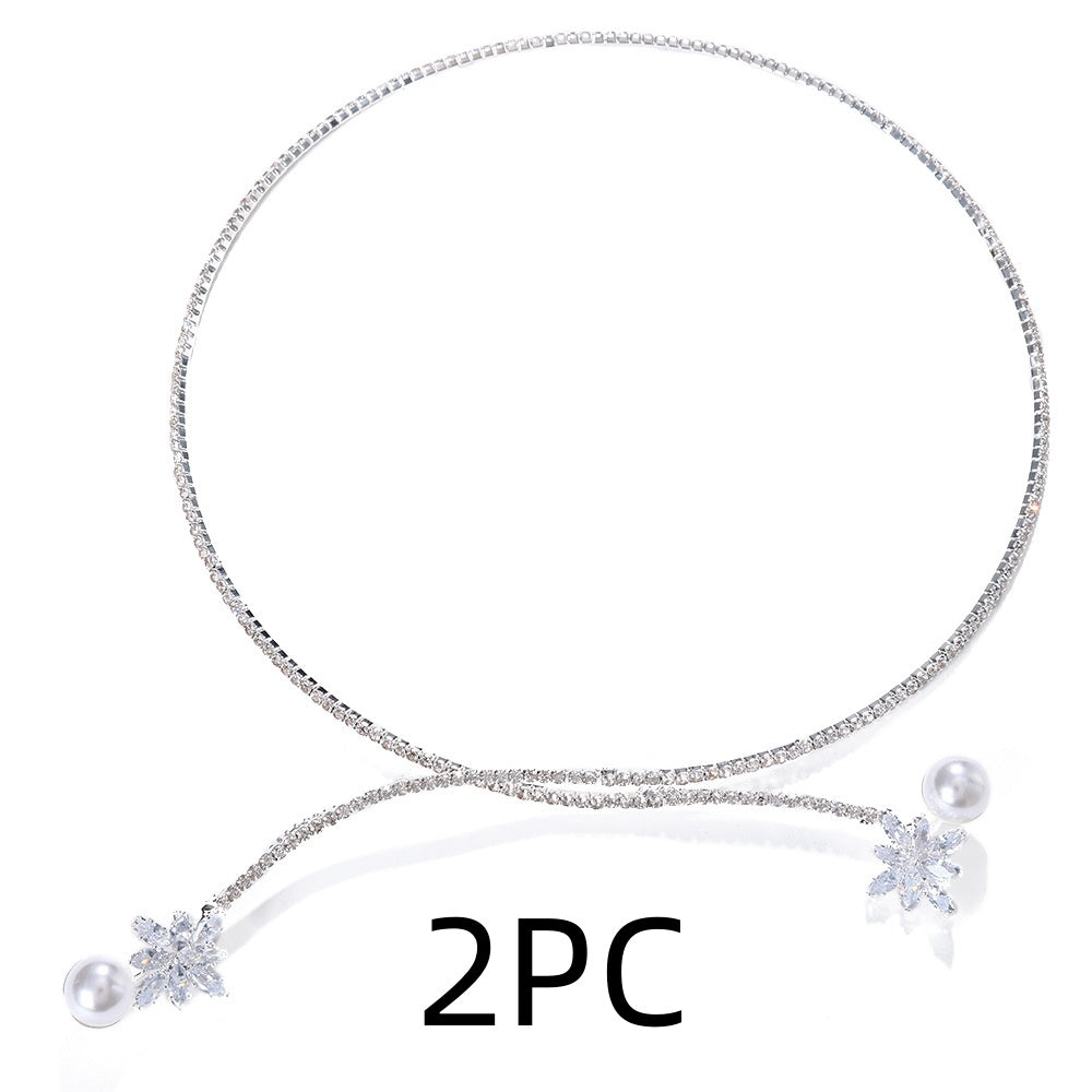 Vintage Pearl Zircon Fashion Necklace Pi-Mart