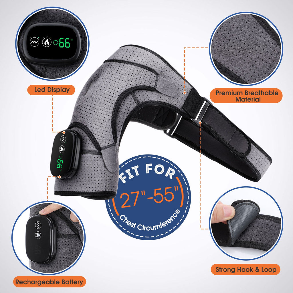 USB Rechargeable Convenient Electric Heating Shoulder Pad Pi-Mart