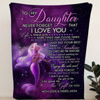 1pc Flannel Blanket, To My Daughter From Mom Mermaid Blanket, Warm Cozy Soft Throw Blanket For Couch Bed Sofa