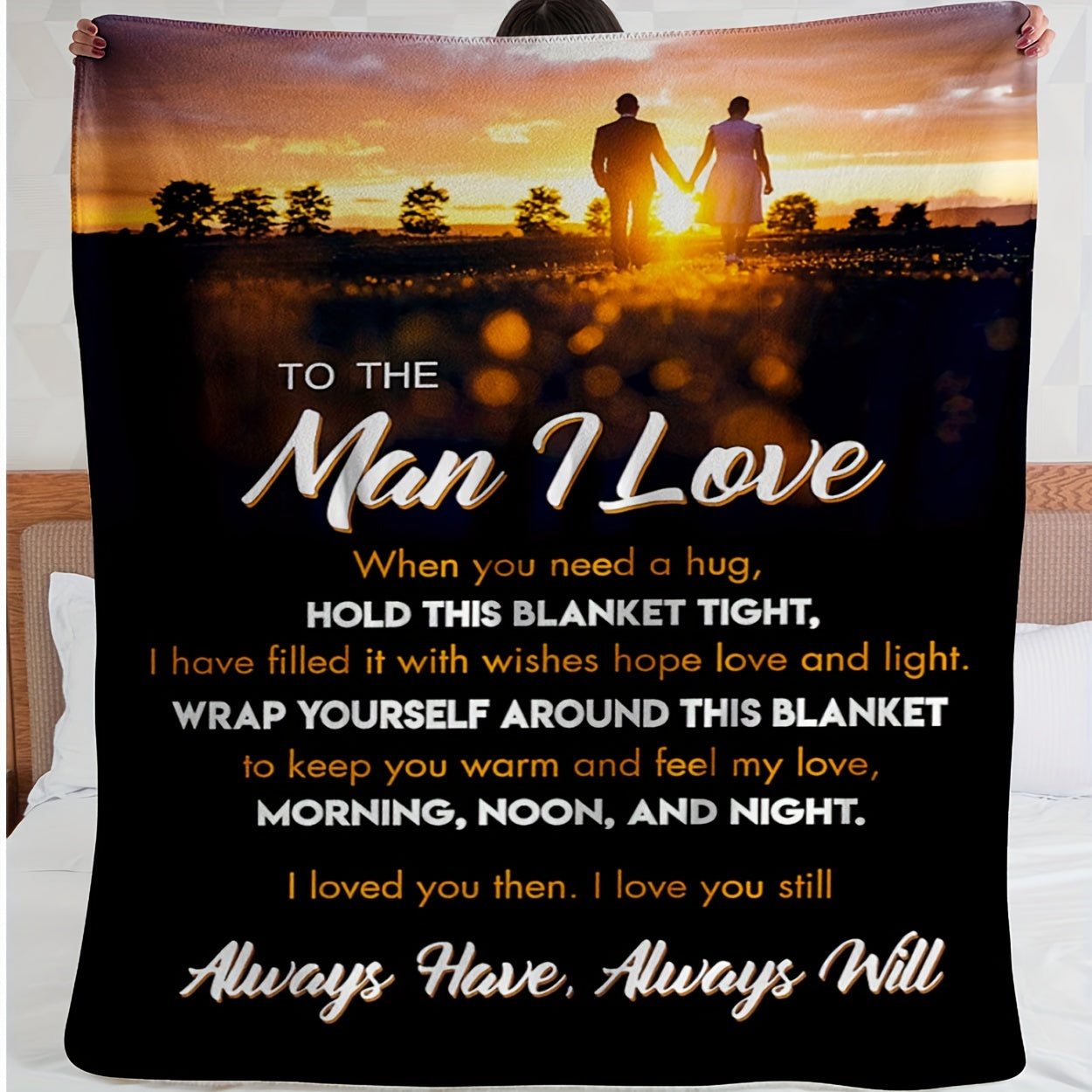 1pc I Love You Husband Blanket, Gifts for Him, Valentines Gifts, Boyfriend Birthday Gifts, Husband Birthday Gifts from Wife Lootquake LLC
