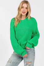 SAGE + FIG Round Neck Drop Shoulder Sweater - SJB-DIAMOND ELITES