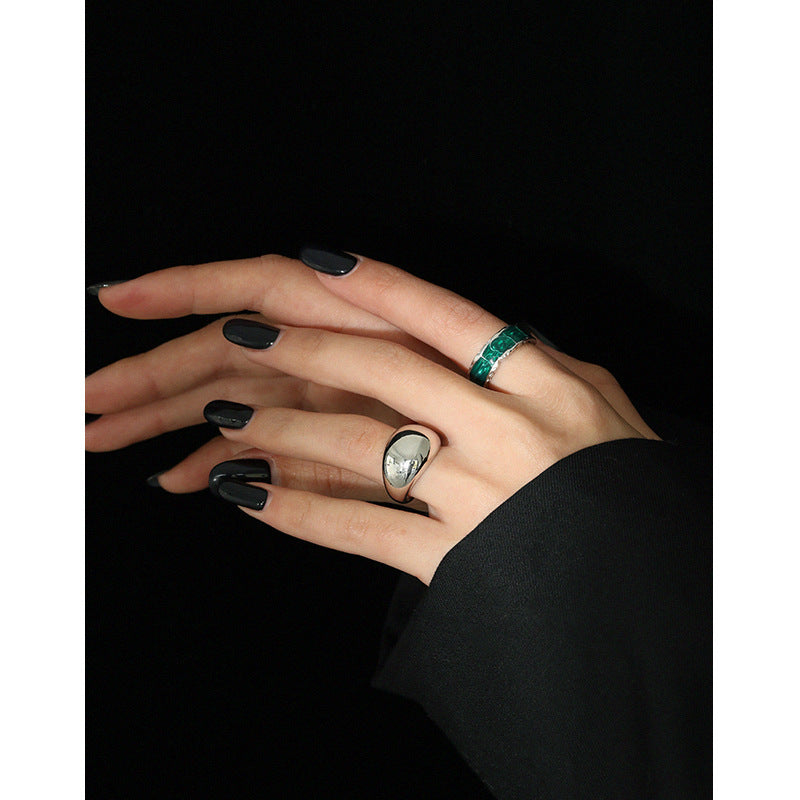 Smooth Texture S925 Sterling Silver Ring Pi-Mart