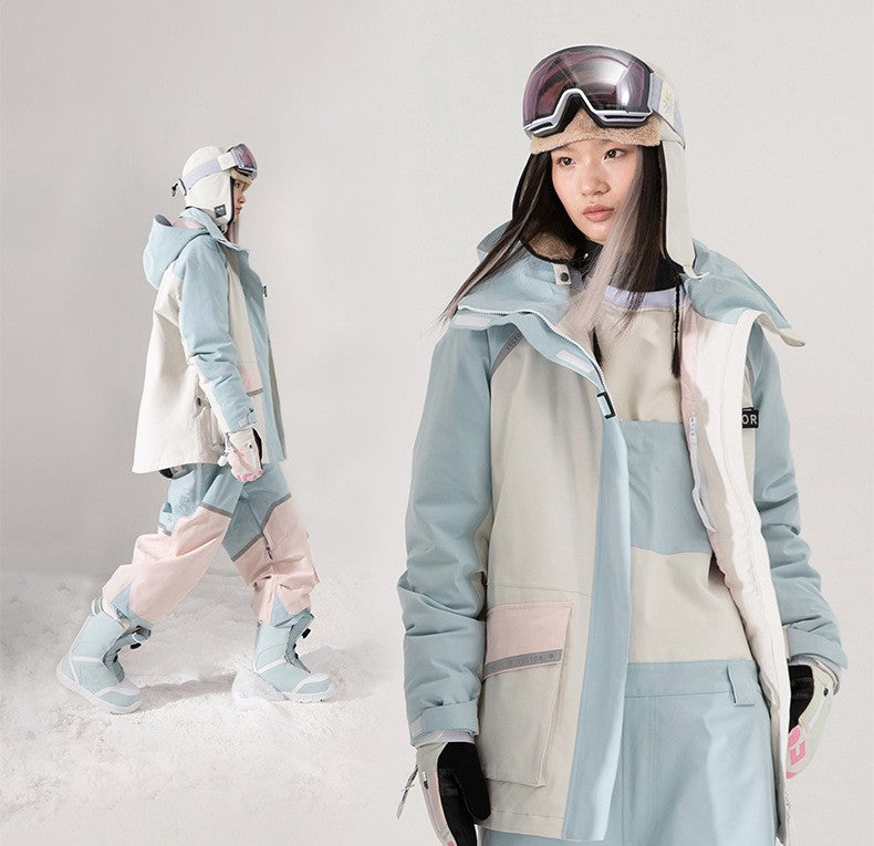 Loose Warm Windproof Waterproof Ski Suit For Men And Women Pi-Mart