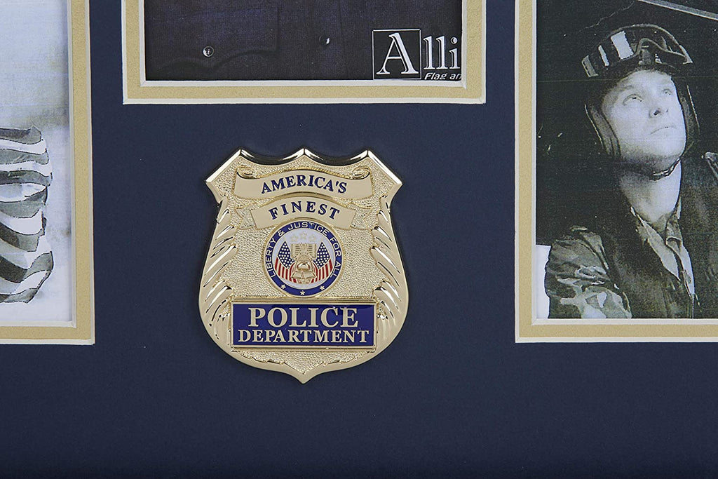 The Military Gift Store Frame Police Department Medallion 5-Picture Collage Frame. The Military Gift Store