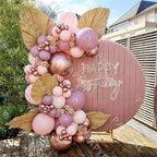 91Pcs Rose Gold Retro Pink & Gold Latex Balloons For Wedding Birthday Party Decoration And Baby Shower Stevvex