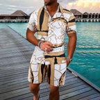 Fashion 3D Digital Printing Hawaiian Vacation Shirt Shorts