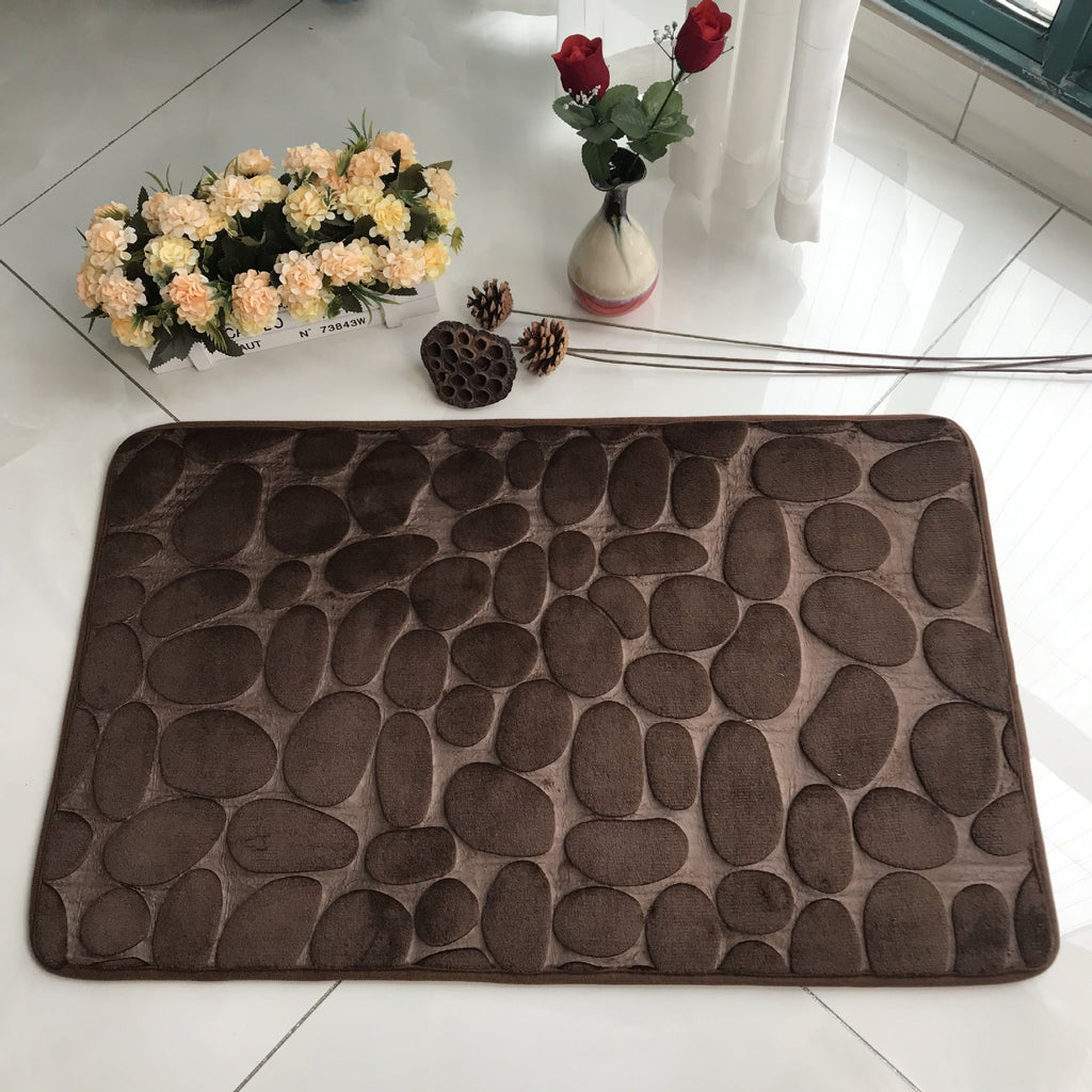 Absorbent Non-slip Stone Embossed Carpet Floor Mat Pi-Mart