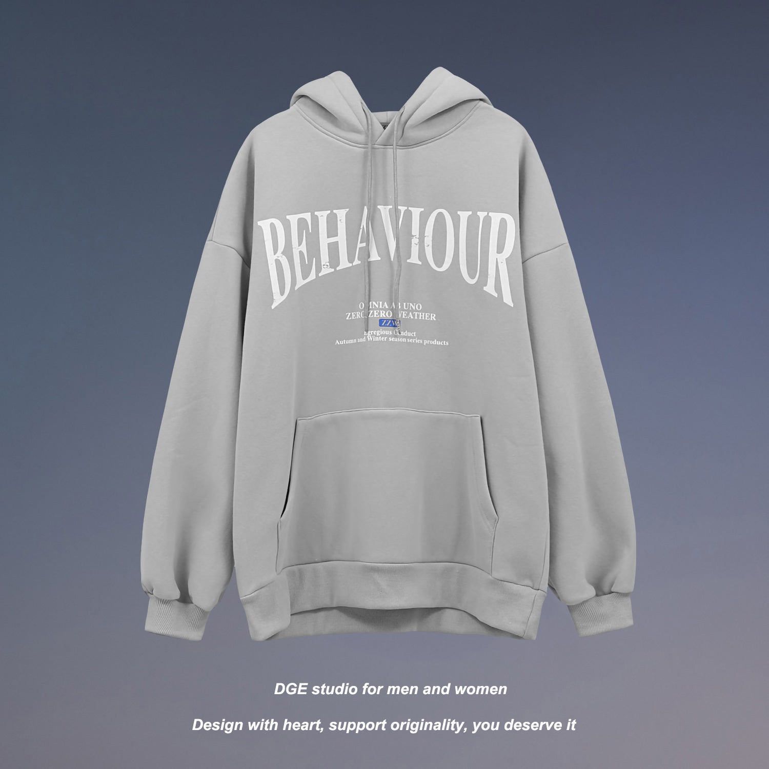 Simple Loose Plus Fleece Casual Hoodie Top