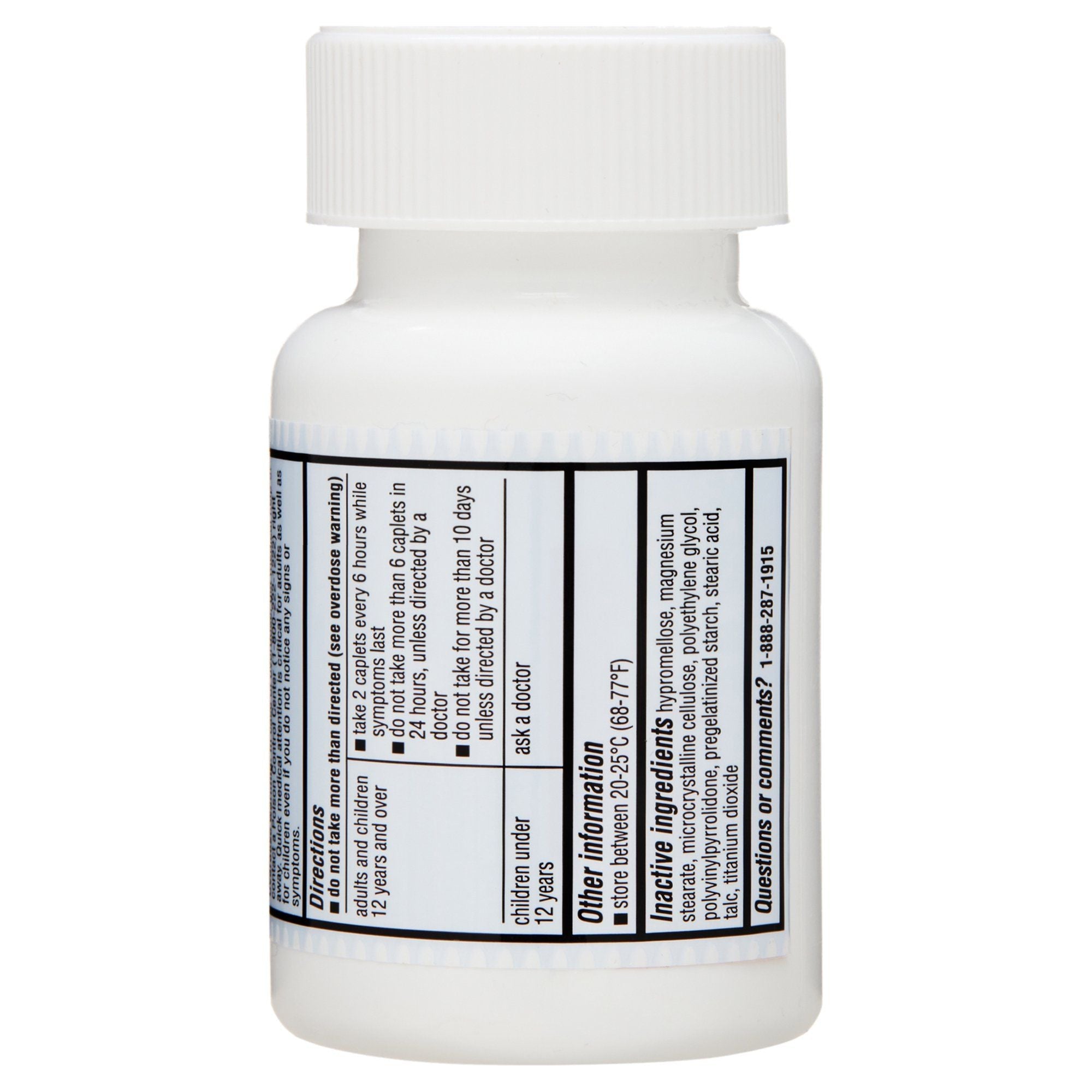 Equate Extra Strength Acetaminophen Pain Reliever Caplets; 500 mg; 100 Count