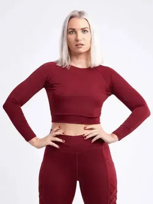 Long-Sleeve Crop Top - SJB-DIAMOND ELITES