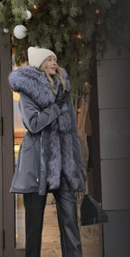 Genuine Silver Fox Fully Lined Hood Rabbit Insulated Parka Alaska® Outerwear Company