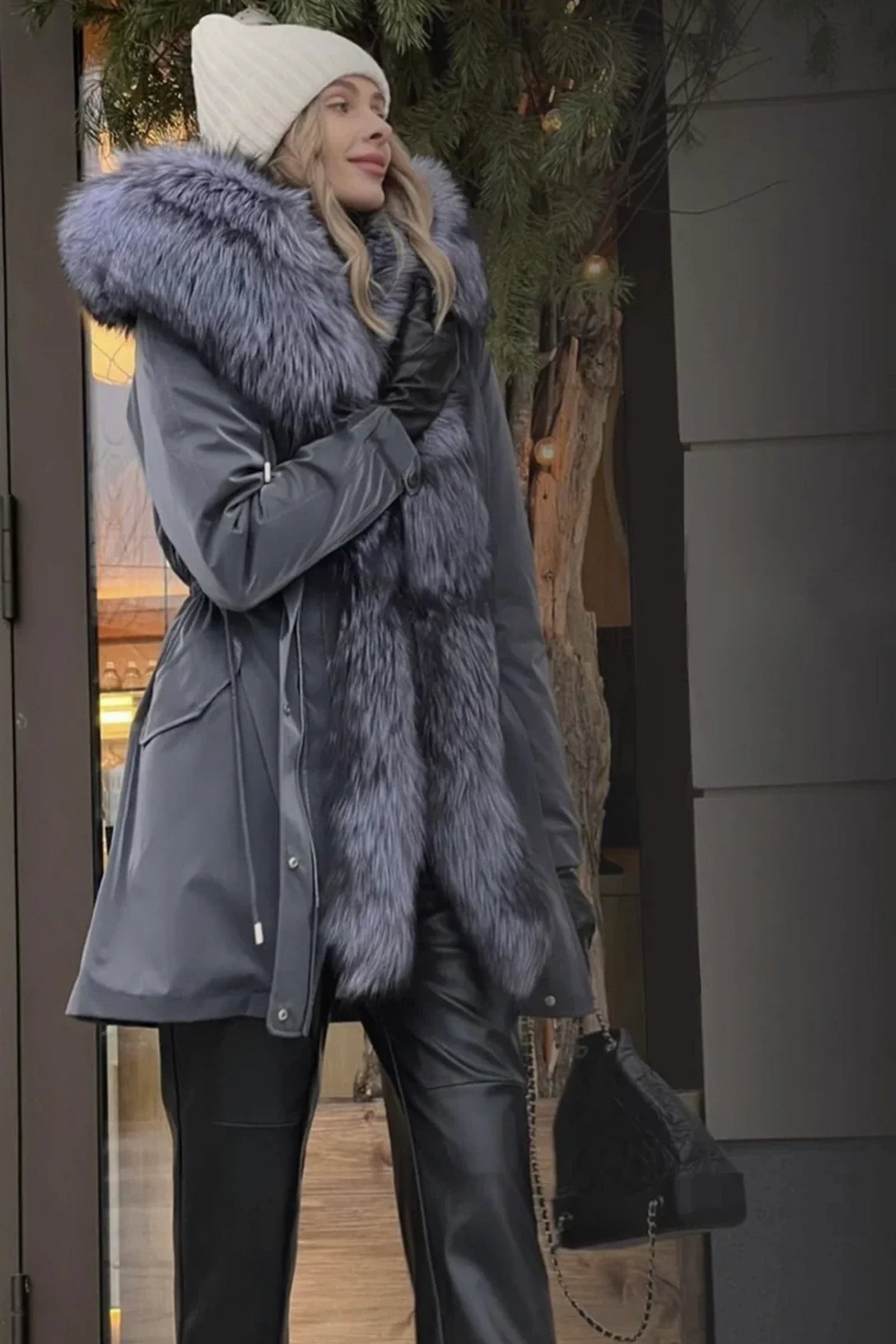 Genuine Silver Fox Fully Lined Hood Rabbit Insulated Parka Alaska® Outerwear Company