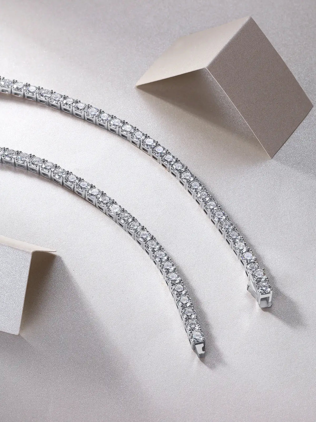Long Star River Luxury Fashion Inlaid Mosan Diamond S925 Silver Necklace
