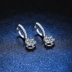 925 Silver Moissanite Jewelry Set Necklace Ring Stud Earrings Solitaire BandsCo Straps