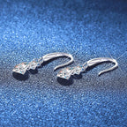 925 Sterling Silver 1.5ct Double Round Moissanite Stud Earrings For Women BandsCo Straps