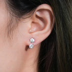 925 Sterling Silver 1ct Moissanite Stud Earrings Unisex Casual Daily BandsCo Straps