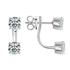 925 Sterling Silver 1ct Moissanite Stud Earrings Unisex Casual Daily BandsCo Straps