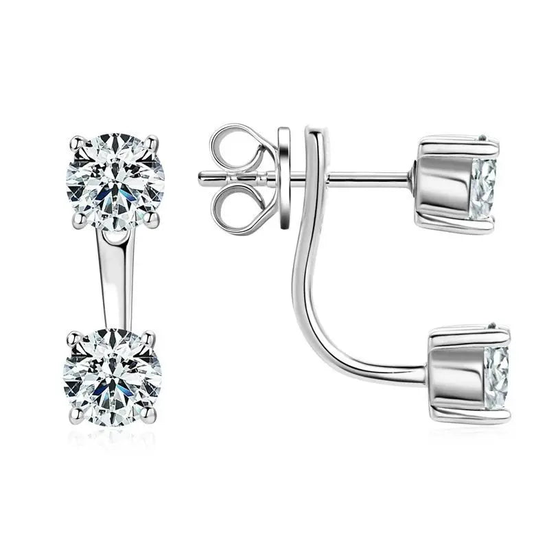 925 Sterling Silver 1ct Moissanite Stud Earrings Unisex Casual Daily BandsCo Straps