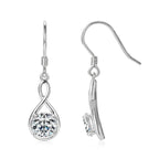 925 Sterling Silver 1ct Round Moissanite Teardrop Earrings Classic Casual BandsCo Straps