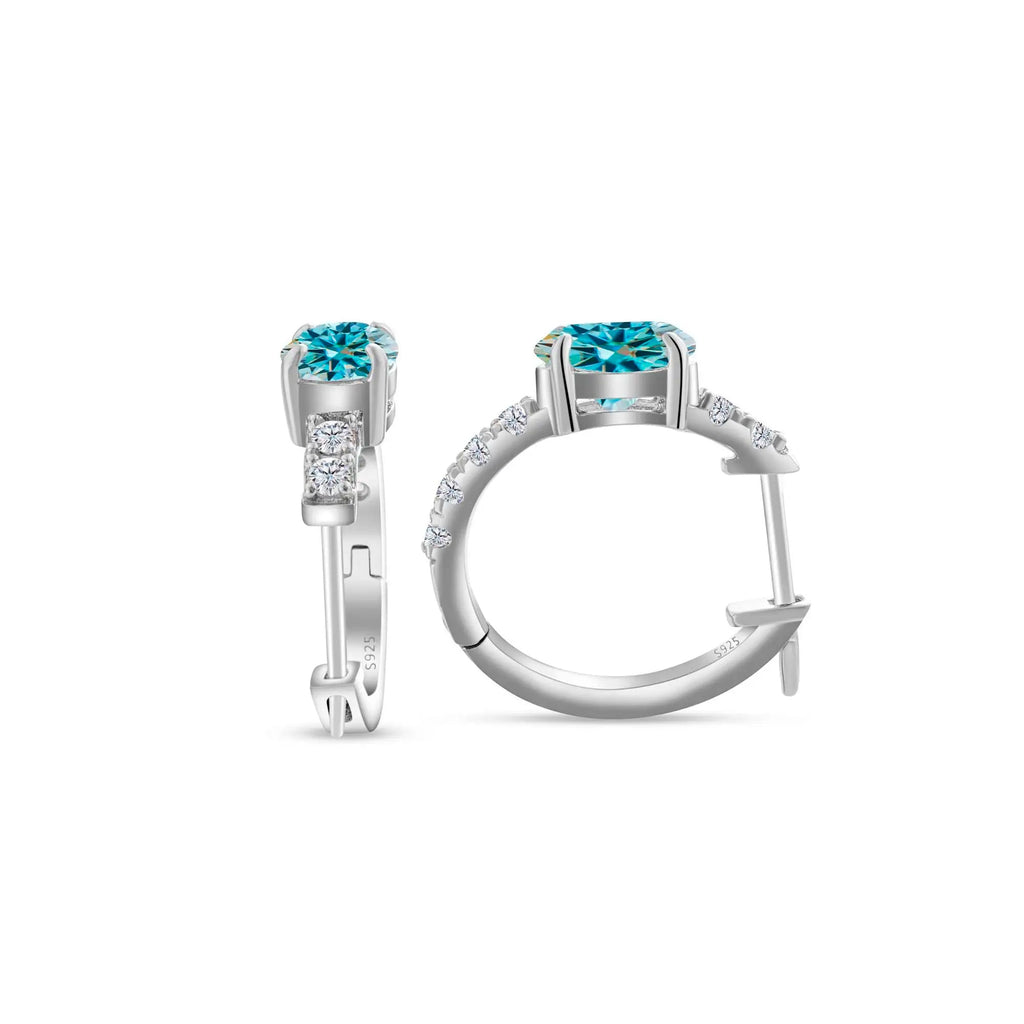 925 Sterling Silver Moissanite 1 Ct Oval Stud Earrings For Women GIA BandsCo Straps