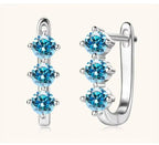 925 Sterling Silver Moissanite Hoop Earrings.1ct 6D For Women Valentine Gift BandsCo Straps