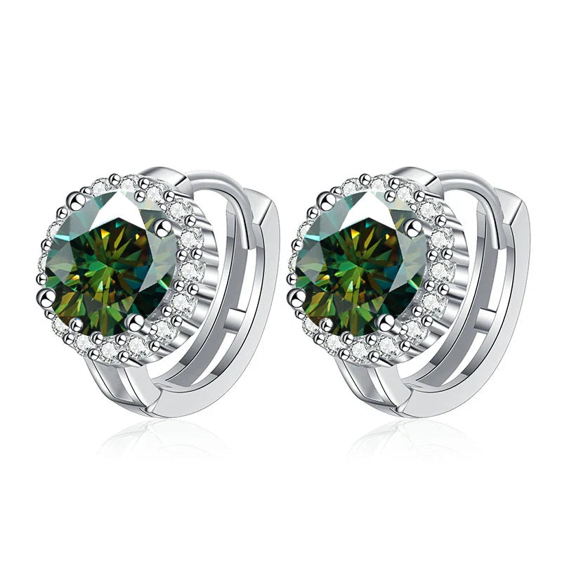 925 Sterling Silver D Color Moissanite Stud Earrings For Women Wedding BandsCo Straps