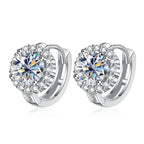 925 Sterling Silver D Color Moissanite Stud Earrings For Women Wedding BandsCo Straps