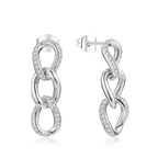 925 Sterling Silver D Drop Moissanite VVS1 Diamond Dangle Earrings - Luxury BandsCo Straps