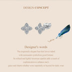 925 Sterling Silver 4-Leaf Clover Moissanite Earrings Hypoallergenic Screwback BandsCo Straps