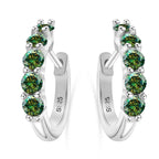 1ct D Color 3mm Moissanite Hoop Charm Earrings 925 Sterling Silver Women BandsCo Straps