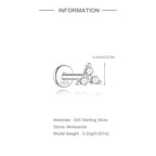 925 Sterling Silver Mini Moissanite Four-Claw Screw Stud Earrings For Women BandsCo Straps