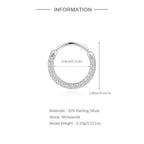 925 Sterling Silver Mini Moissanite Four-Claw Screw Stud Earrings For Women BandsCo Straps