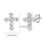 925 Sterling Silver Moissanite Arrow Cross Stud Earrings For Men and Women BandsCo Straps