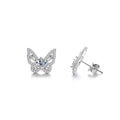 925 Sterling Silver Moissanite Butterfly Stud Earrings Romantic Gift For Women BandsCo Straps