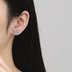 925 Sterling Silver Moissanite Butterfly Stud Earrings Romantic Gift For Women BandsCo Straps