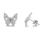 925 Sterling Silver Moissanite Butterfly Stud Earrings Romantic Gift For Women BandsCo Straps