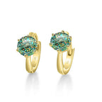 925 Sterling Silver Moissanite Clip-On Earrings Round Six-Prong White Gold BandsCo Straps