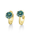 925 Sterling Silver Moissanite Clip-On Earrings Round Six-Prong White Gold BandsCo Straps