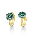 925 Sterling Silver Moissanite Clip-On Earrings Round Six-Prong White Gold BandsCo Straps
