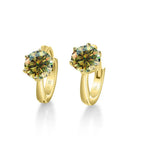 925 Sterling Silver Moissanite Clip-On Earrings Round Six-Prong White Gold BandsCo Straps