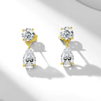 925 Sterling Silver 1.5 Ct Moissanite Drop Earrings For Men Women BandsCo Straps