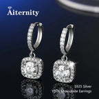 925 Sterling Silver Moissanite Stud Earrings VVS1 Cut GRA Certificate Unisex BandsCo Straps