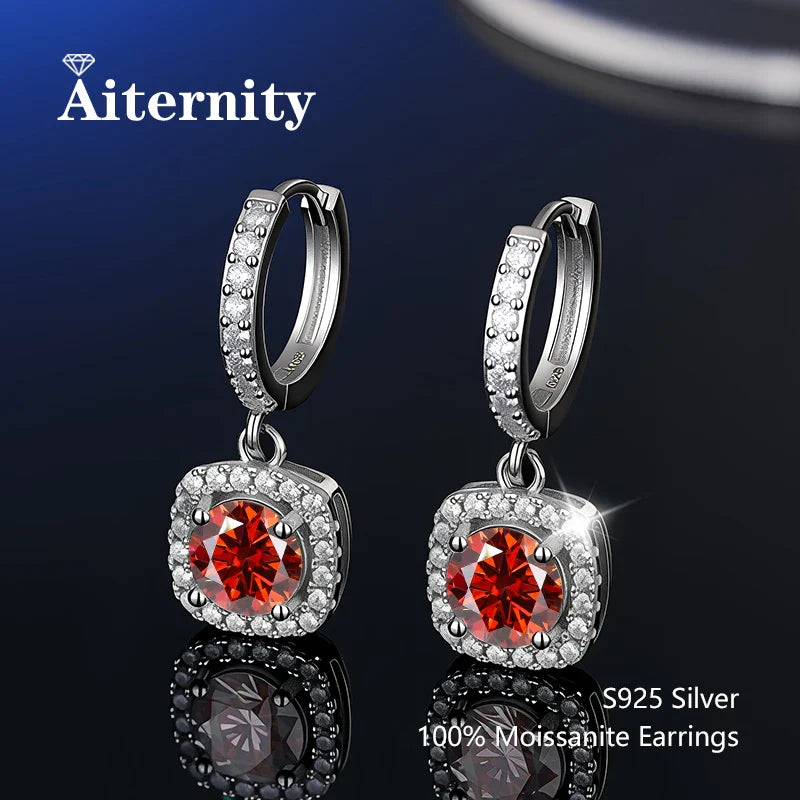 925 Sterling Silver Moissanite Stud Earrings VVS1 Cut GRA Certificate Unisex BandsCo Straps
