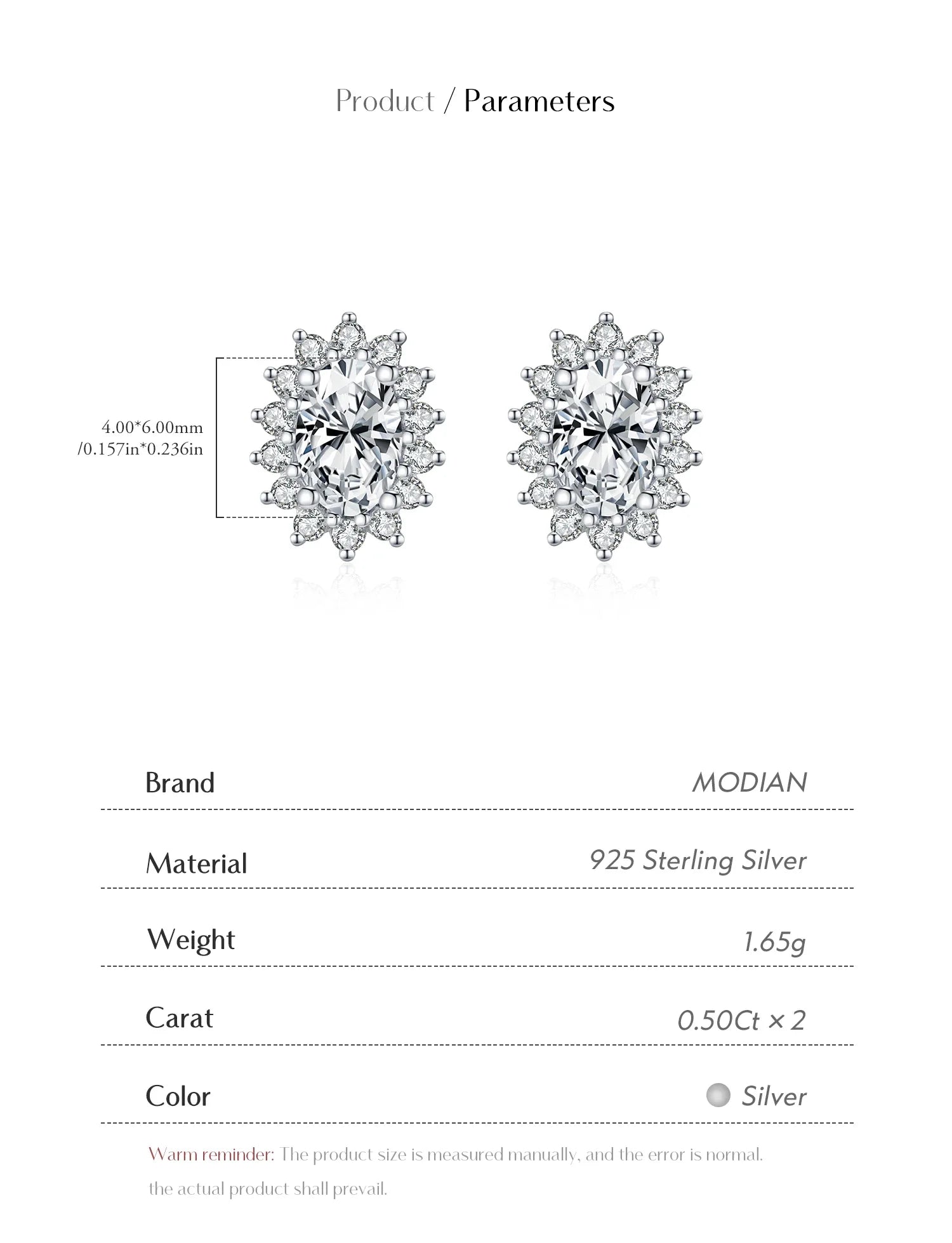 925 Sterling Silver Moissanite Halo Stud Earrings Bridal Wedding Engagement BandsCo Straps