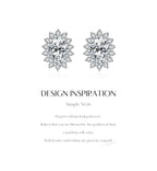 925 Sterling Silver Moissanite Halo Stud Earrings Bridal Wedding Engagement BandsCo Straps
