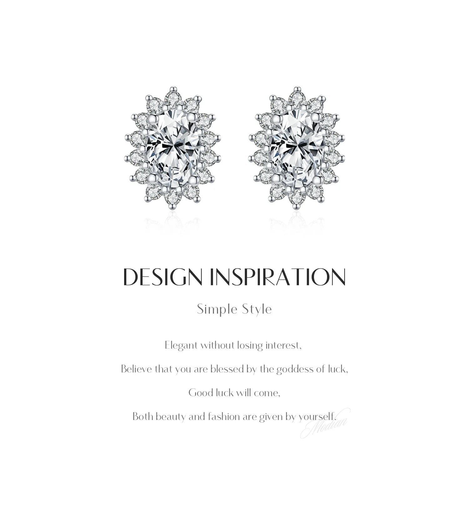 925 Sterling Silver Moissanite Halo Stud Earrings Bridal Wedding Engagement BandsCo Straps